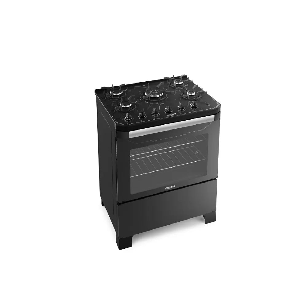Fogão de Piso Itatiaia 5 Bocas Itamaster Preto – Bivolt