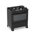 Fogão de Piso Atlas 5 Bocas com Mesa de Vidro Milão Preto - Bivolt