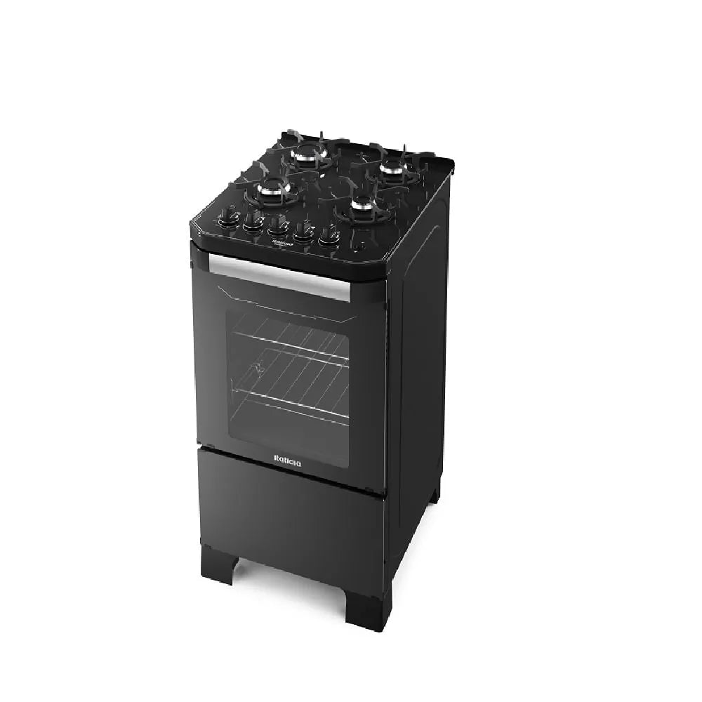 Fogão de Piso Itatiaia  4 Bocas Itamaster Preto – Bivolt