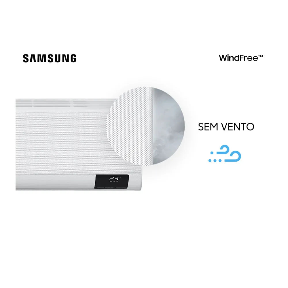 Ar Condicionado Split Hi Wall Inverter Samsung WindFree Sem Vento 12000 BTU/h Frio AR12AVHABWKNAZ – 220 Volts