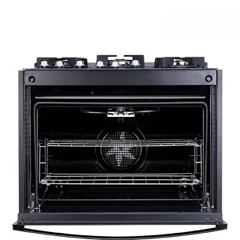 Fogão de Embutir Dako 5 Bocas Turbo Glass Preto - Bivolt
