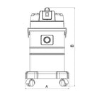 Aspirador de Pó para Sólidos e Líquidos Tramontina 30 Litros 1400W Inox - 127 Volts