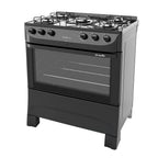 Fogão de Piso Mueller 5 Bocas Fratello Vetro com Mesa de Vidro Preto - Bivolt