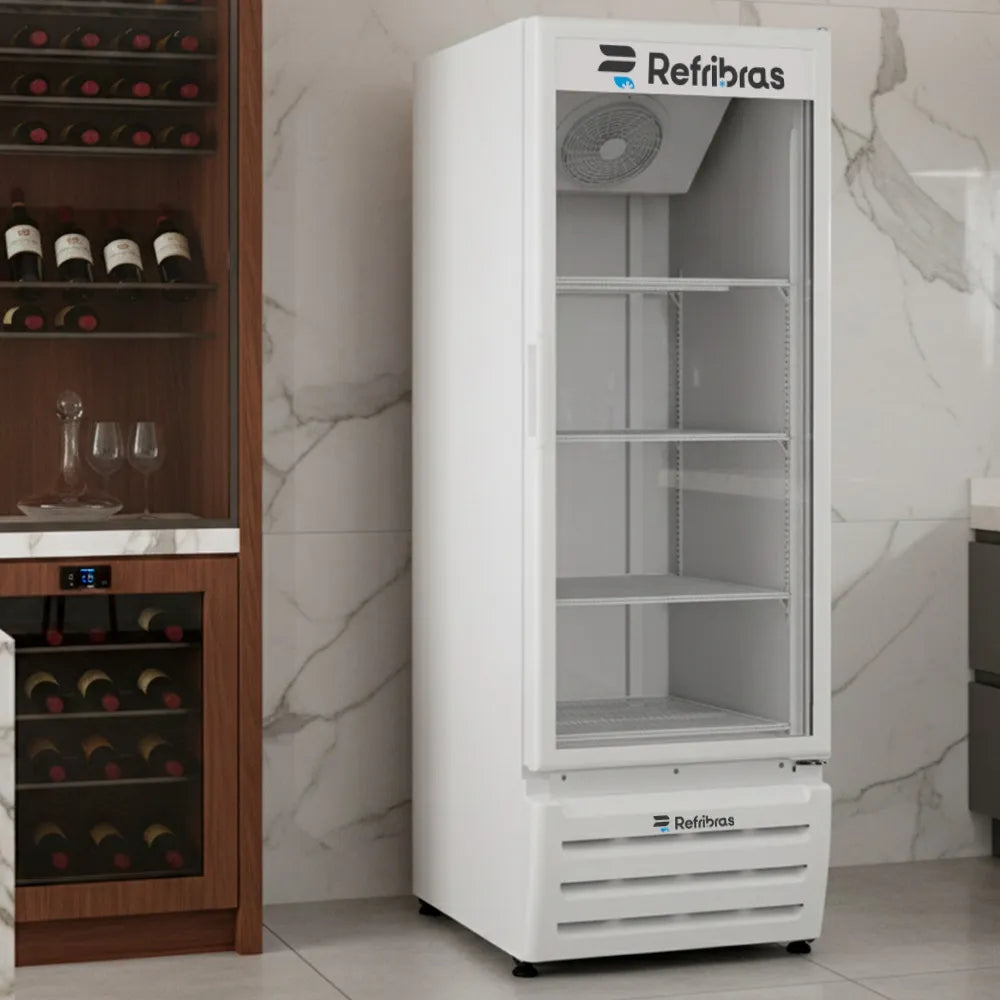 Cervejeira Refribras 400 Litros Porta de Vidro Branca Vega C400B2 - 220 Volts