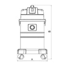 Aspirador de Pó para Sólidos e Líquidos Tramontina 50 Litros 1400W Inox - 127 Volts