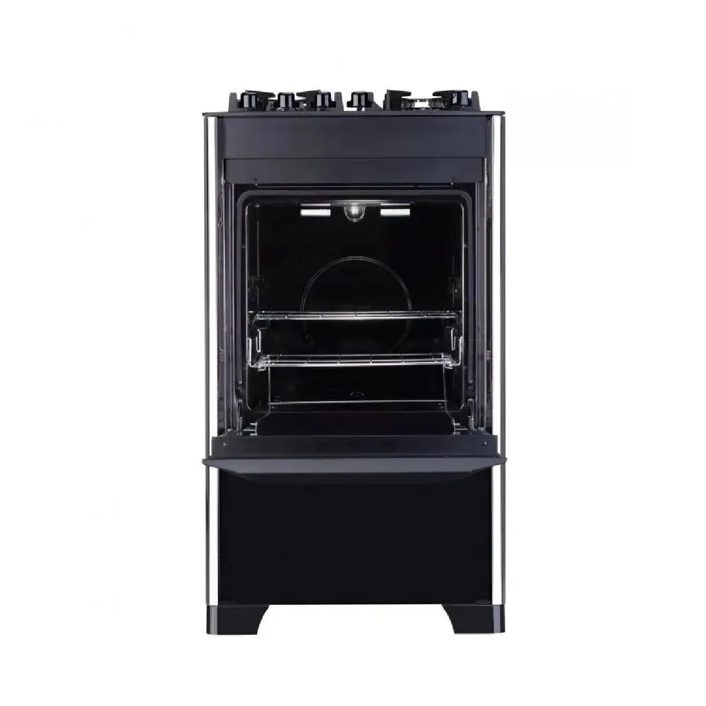 Fogão de Piso Dako 4 Bocas Magister com Mesa de Vidro Preto – Bivolt