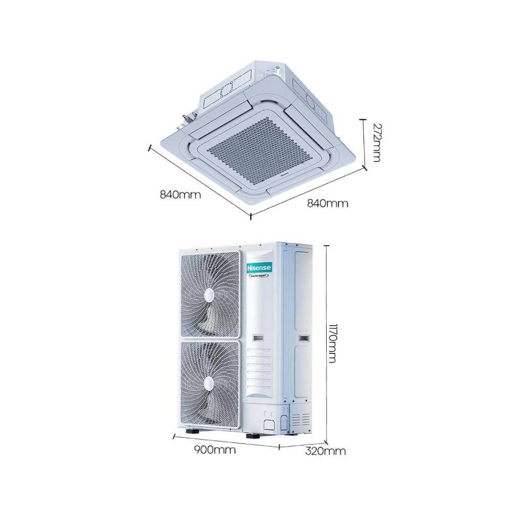 Ar Condicionado Split Cassete 4 Vias 56000 BTUs Inverter Hisense Frio AUW-60T2RNC - 220V