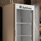 Freezer Vertical Refribras 500 Litros Porta de Vidro Branco Vega FV500B1 - 127 Volts