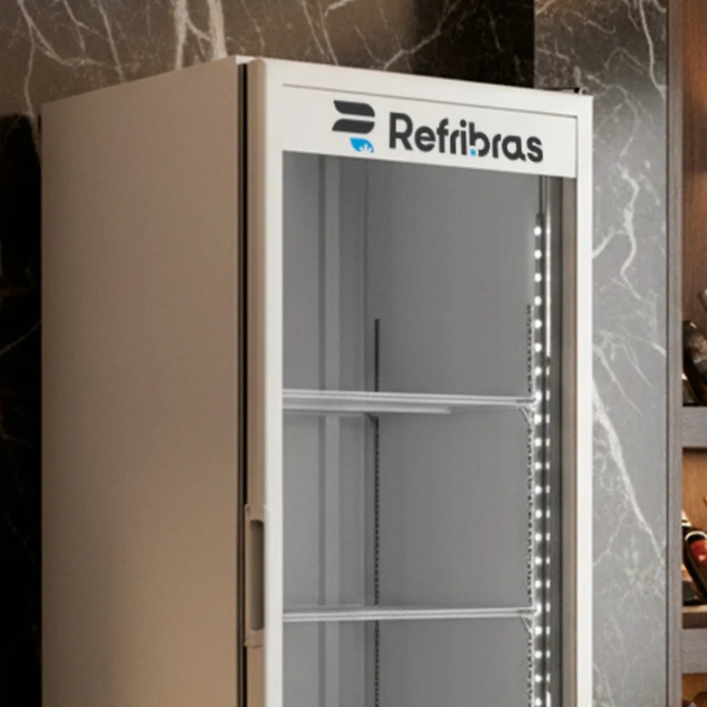 Freezer Vertical Refribras 500 Litros Porta de Vidro Branco Vega FV500B1 - 127 Volts