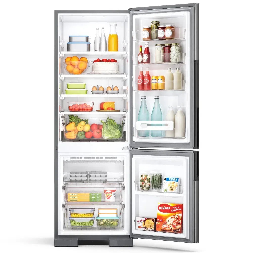 Refrigerador Consul 397 Litros Frost Free Duplex Evox Inox Com Freezer Embaixo CRE44BK – 127 Volts