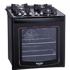 Fogão de Embutir Dako 4 Bocas Turbo Glass Preto - Bivolt