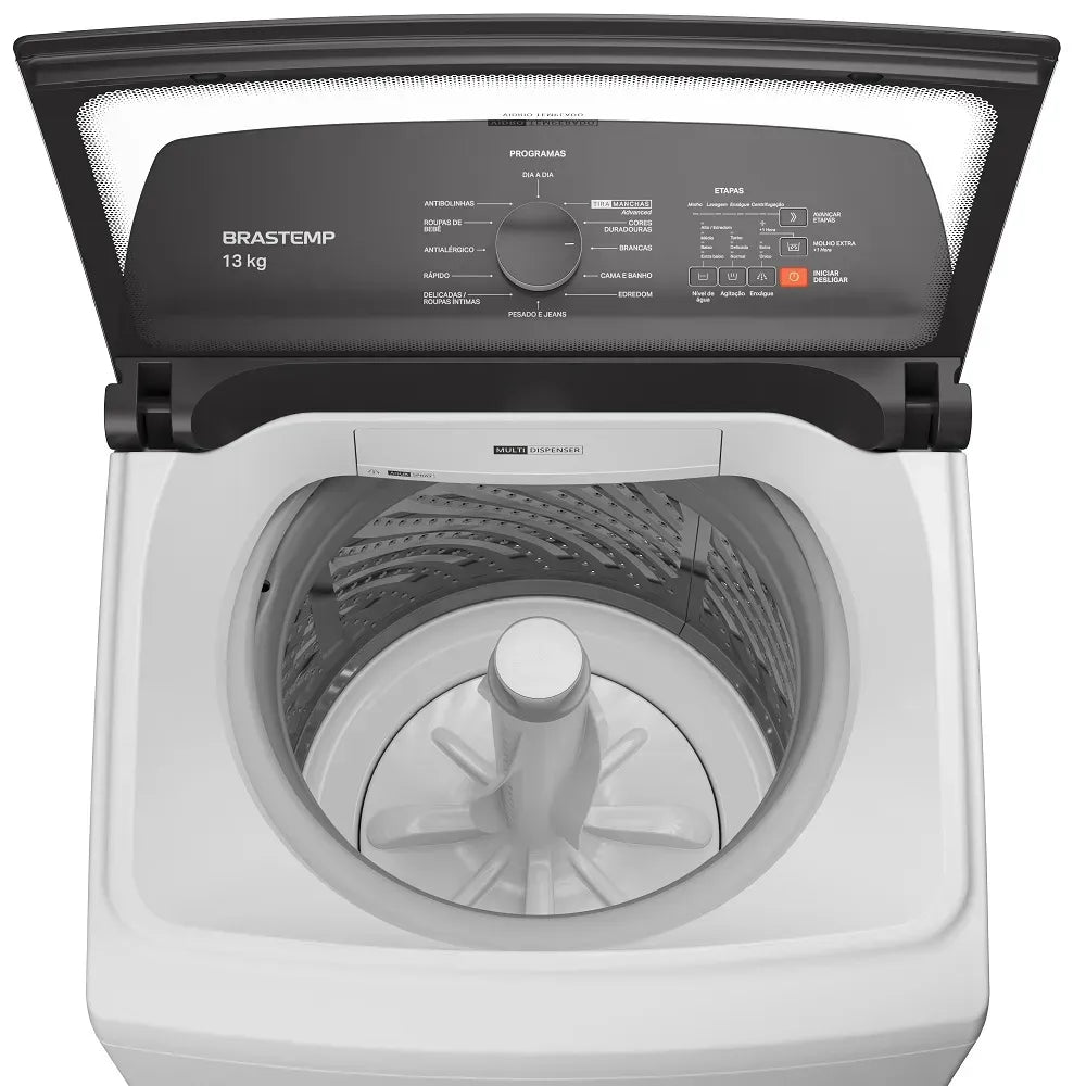 Lavadora  Brastemp 13Kg com Ciclo Tira Manchas Advanced e Ciclo Antibolinha Branca BWK13AB – 220 Volts