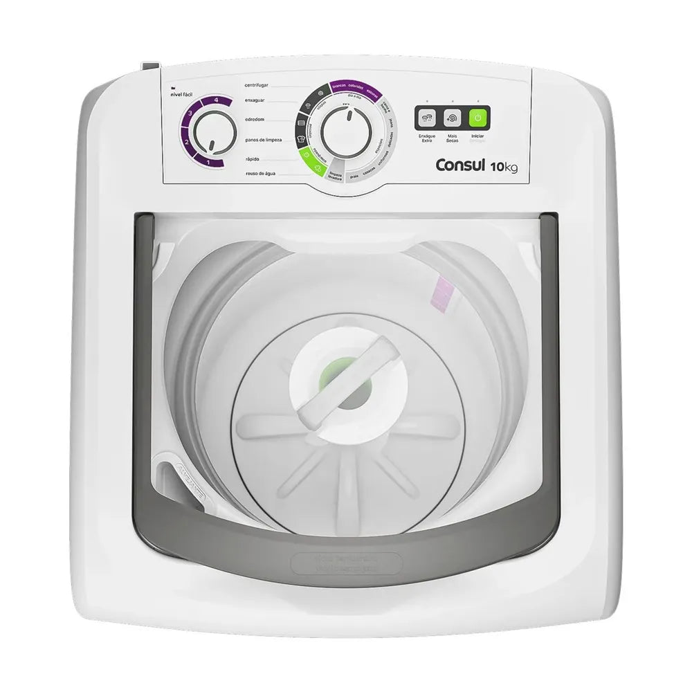 Lavadora de Roupas Consul 10Kg com Dosagem Econômica Branca CWB10BB - 220 Volts