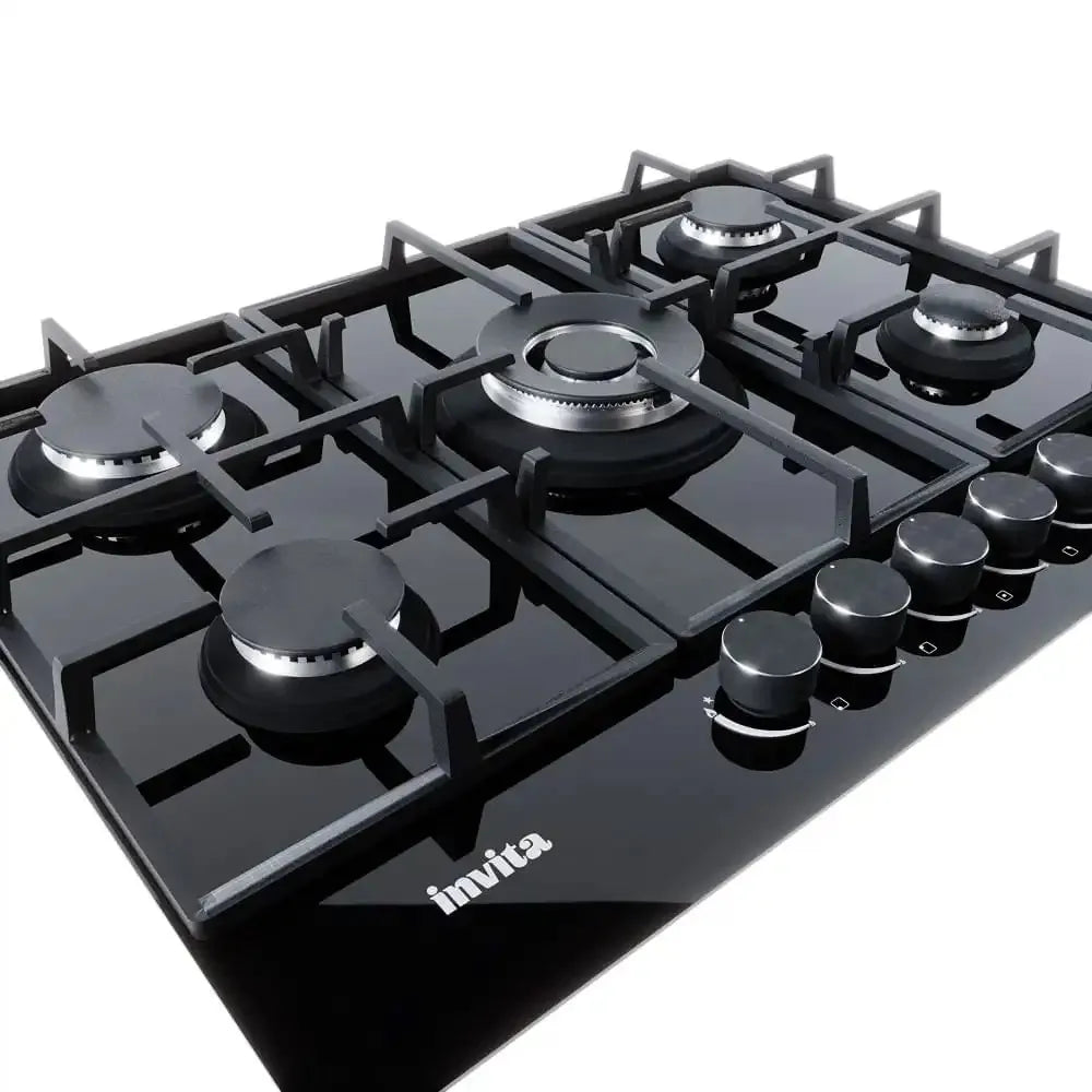 Cooktop a Gás Invita 5 Bocas 70cm Preto - Bivolt