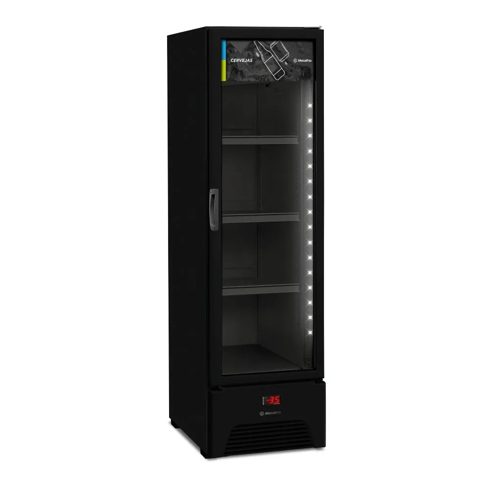 Cervejeira Metalfrio 293 Litros Slim Optima All Black VN28RH - 220 Volts