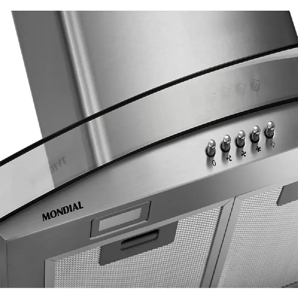 Coifa de Parede Mondial 250W Inox CF90-01 - 127 Volts