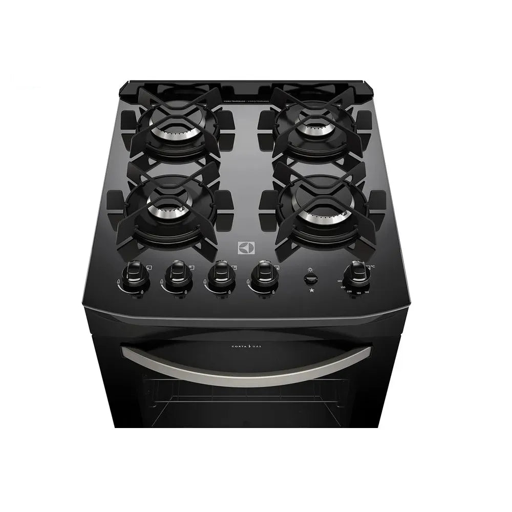 Fogão de Piso Electrolux 4 Bocas Preto 52LPV - Bivolt