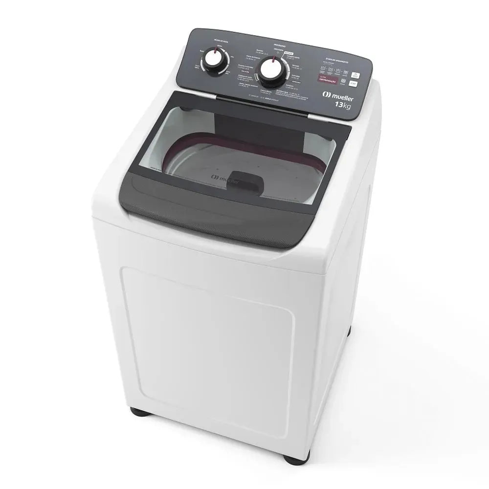 Lavadora de Roupas Automática Mueller 13Kg Ultracentrifugação e Ciclo Rápido Branca MLA13 – 220 Volts