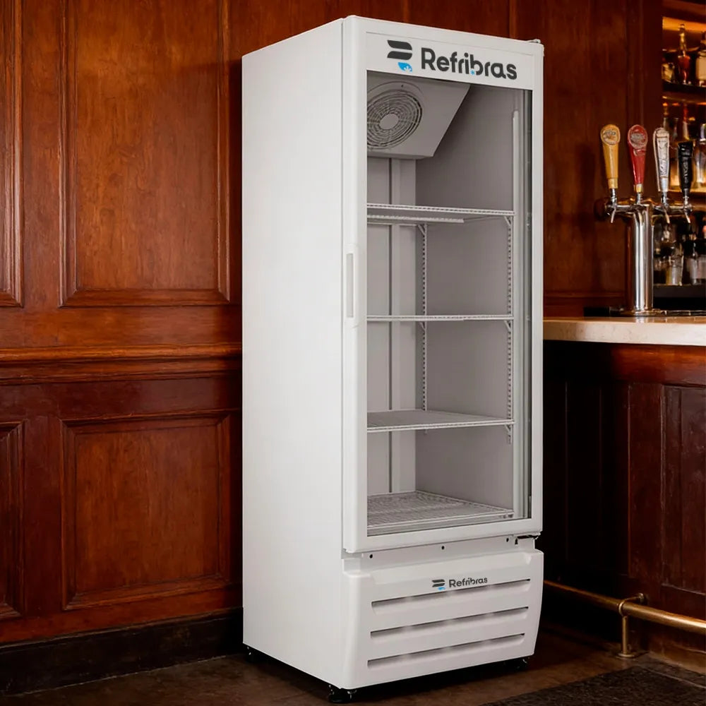 Cervejeira Refribras 400 Litros Porta de Vidro Branca Vega C400B1 - 127 Volts