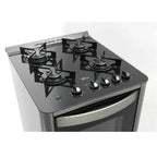 Fogão de Piso Fischer 4 Bocas Gran Cheff com Mesa de Vidro Silver - Bivolt