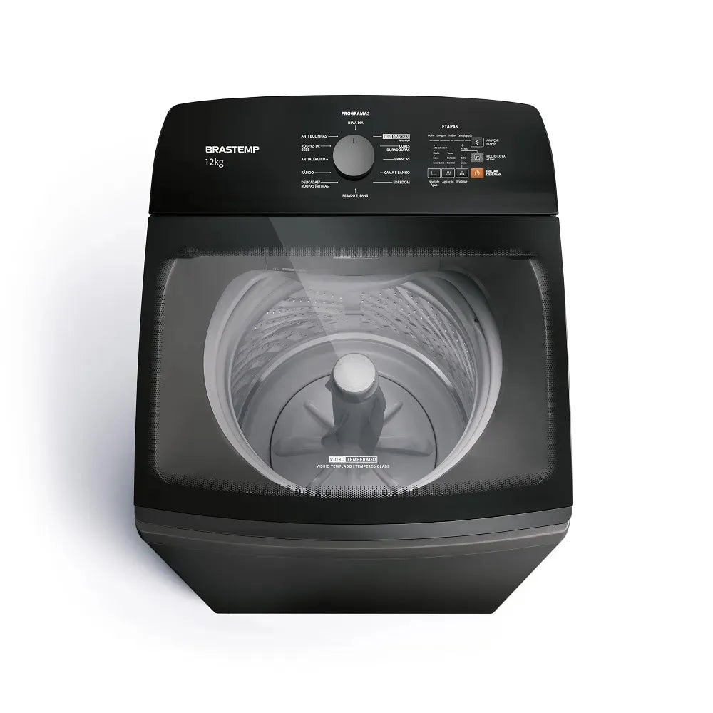Lavadora de Roupas Brastemp 12Kg com Ciclo Tira Manchas Advanced e Ciclo Antibolinha Cinza Platinum BWK12B9 – 220 Volts