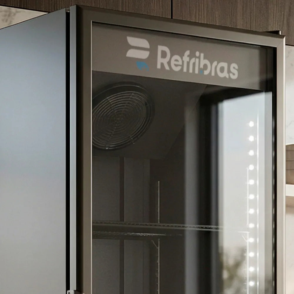 Cervejeira Refribras 500 Litros Porta de Vidro Preta Vega C500P1 - 127 Volts