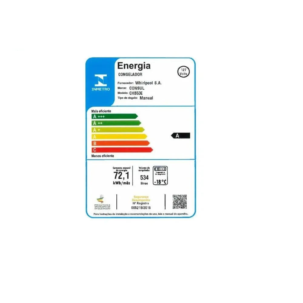 Freezer Horizontal Consul 534 Litros CHB53EBANA - 127 Volts