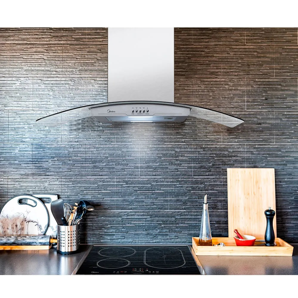 Coifa de Parede  Midea 90cm Vidro Inox RGB902 – 220 Volts