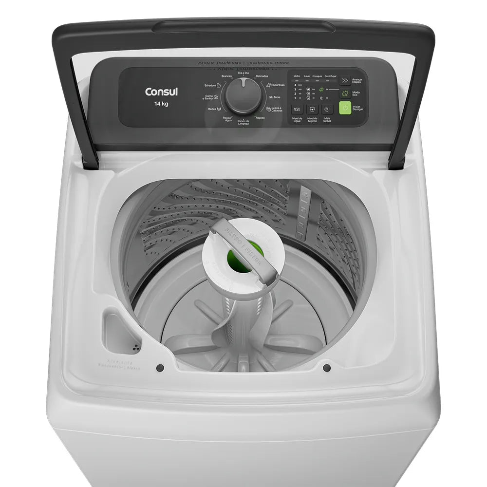 Lavadora de Roupas Consul 14Kg com Modo Eco Branca CWN14AB - 220 Volts