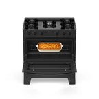 Fogão de Piso Atlas 5 Bocas com Mesa de Vidro Milão Preto - Bivolt