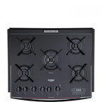 Fogão de Embutir Dako 5 Bocas Turbo Glass Preto - Bivolt