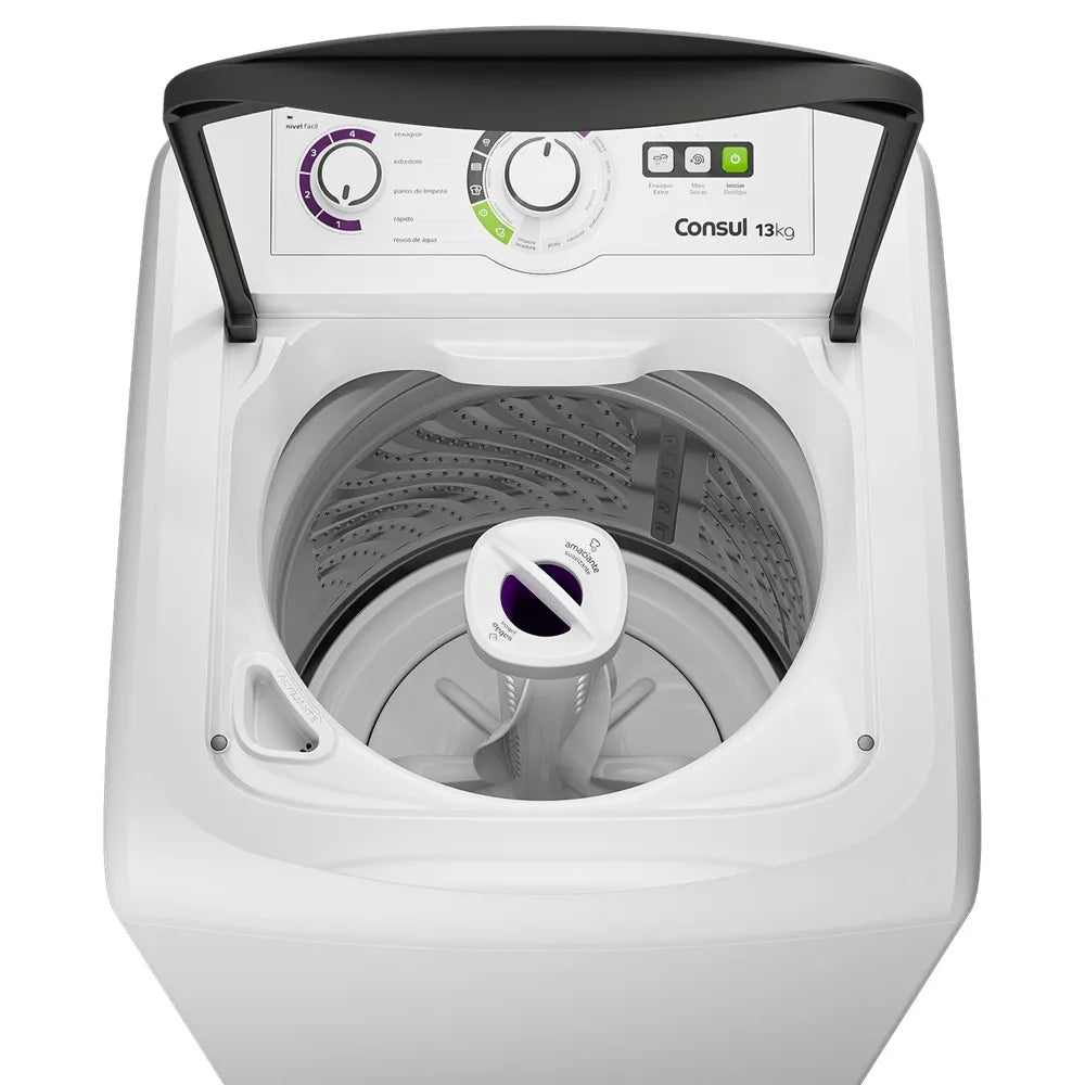 Lavadora de Roupas Consul 13Kg com Dosagem Econômica e Ciclo Edredom Branca CWH13AB - 220 Volts