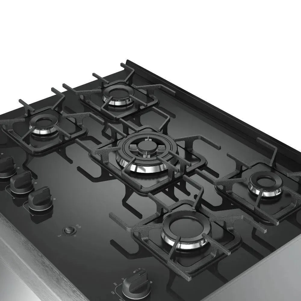 Fogão De Piso Mueller 5 Bocas Decorato Vetro Inox - Bivolt