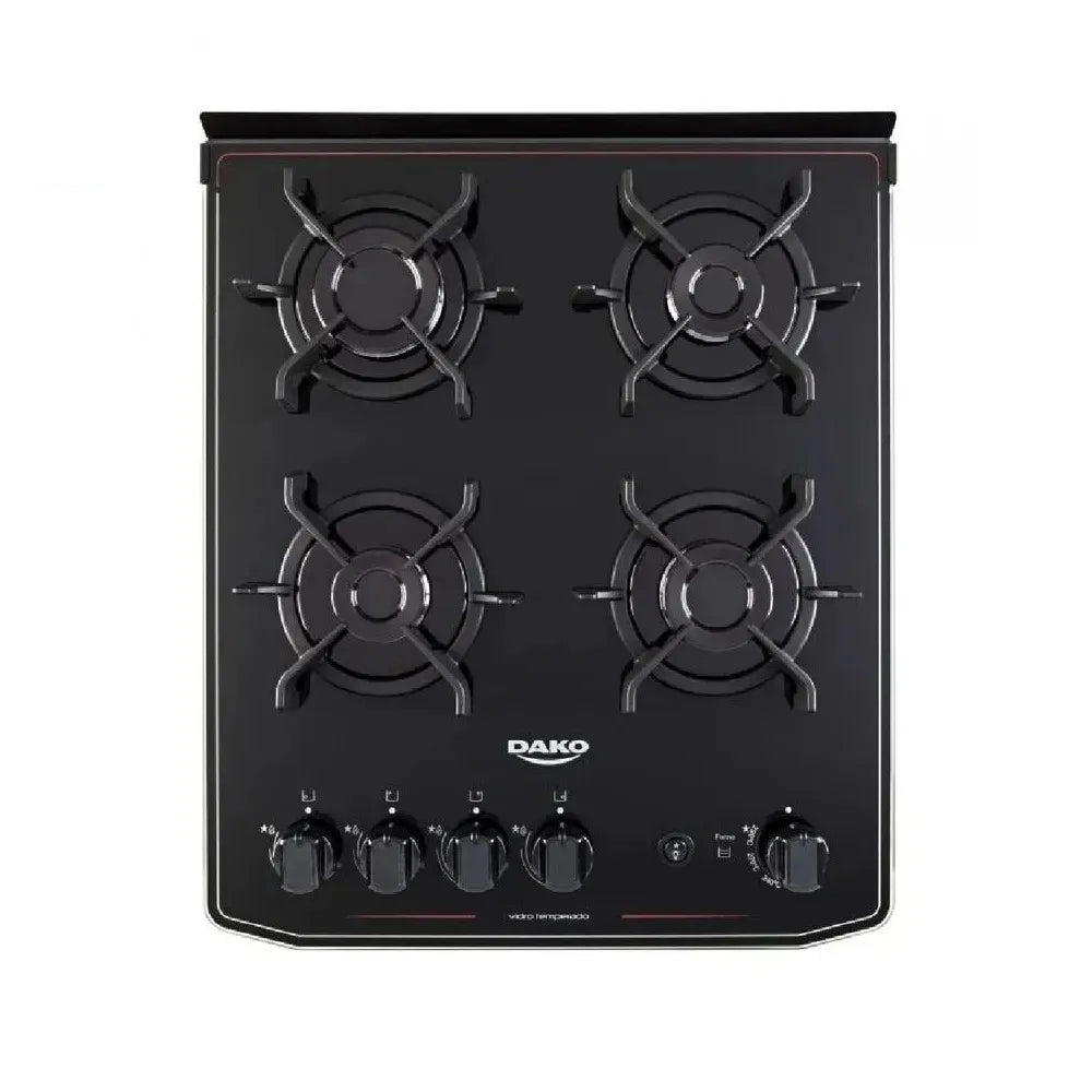 Fogão de Piso Dako 4 Bocas Magister com Mesa de Vidro Preto – Bivolt