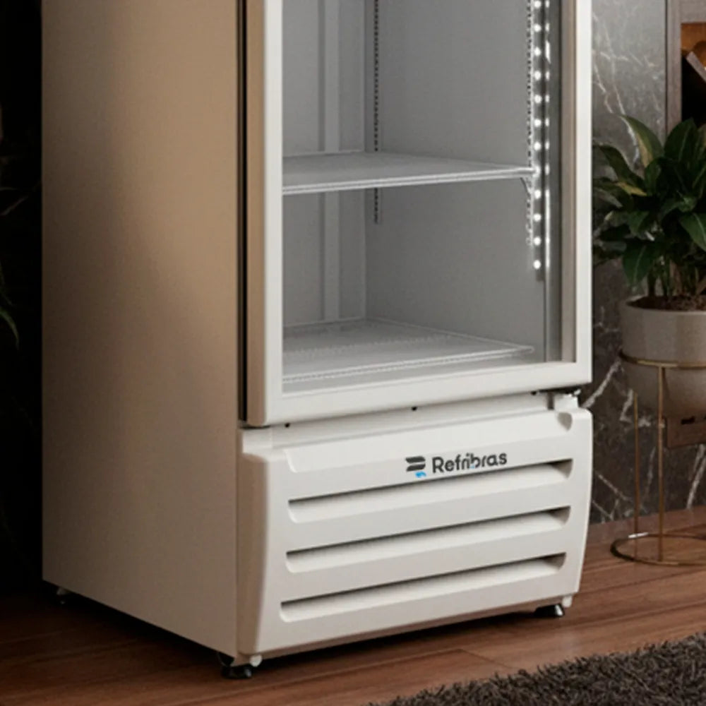 Freezer Vertical Refribras 500 Litros Porta de Vidro Branco Vega FV500B1 - 127 Volts