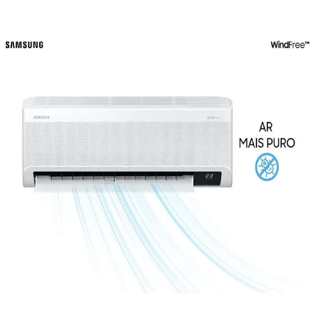 Ar Condicionado Split Hi Wall Inverter Samsung WindFree Sem Vento 22000 BTU/h Frio AR24AVHABWKNAZ – 220 Volts
