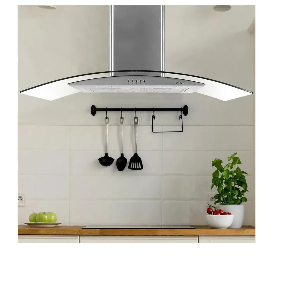 Coifa de Parede Philco 90cm Glass Dupla Filtragem Inox PCO90G – 220 Volts