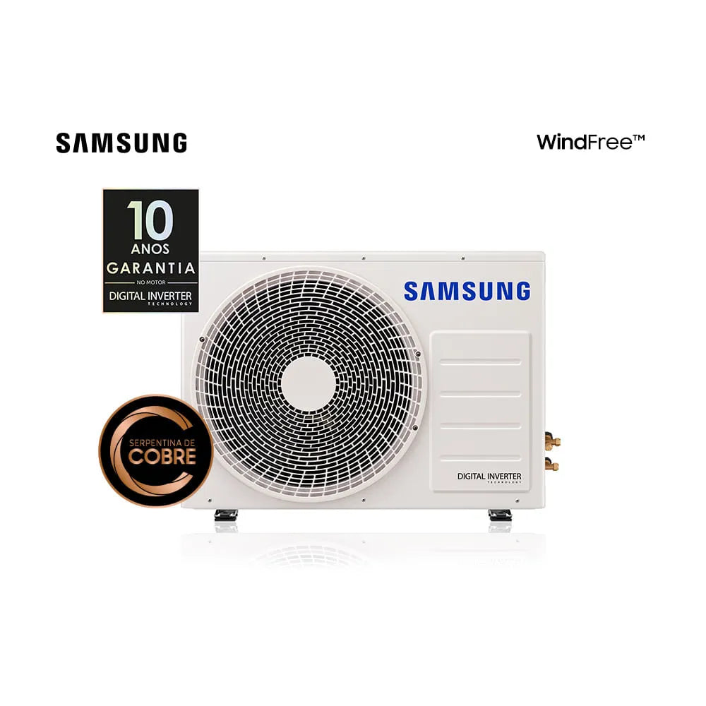 Ar Condicionado Split Hi Wall Inverter Samsung WindFree Sem Vento 12000 BTU/h Frio AR12AVHABWKNAZ – 220 Volts