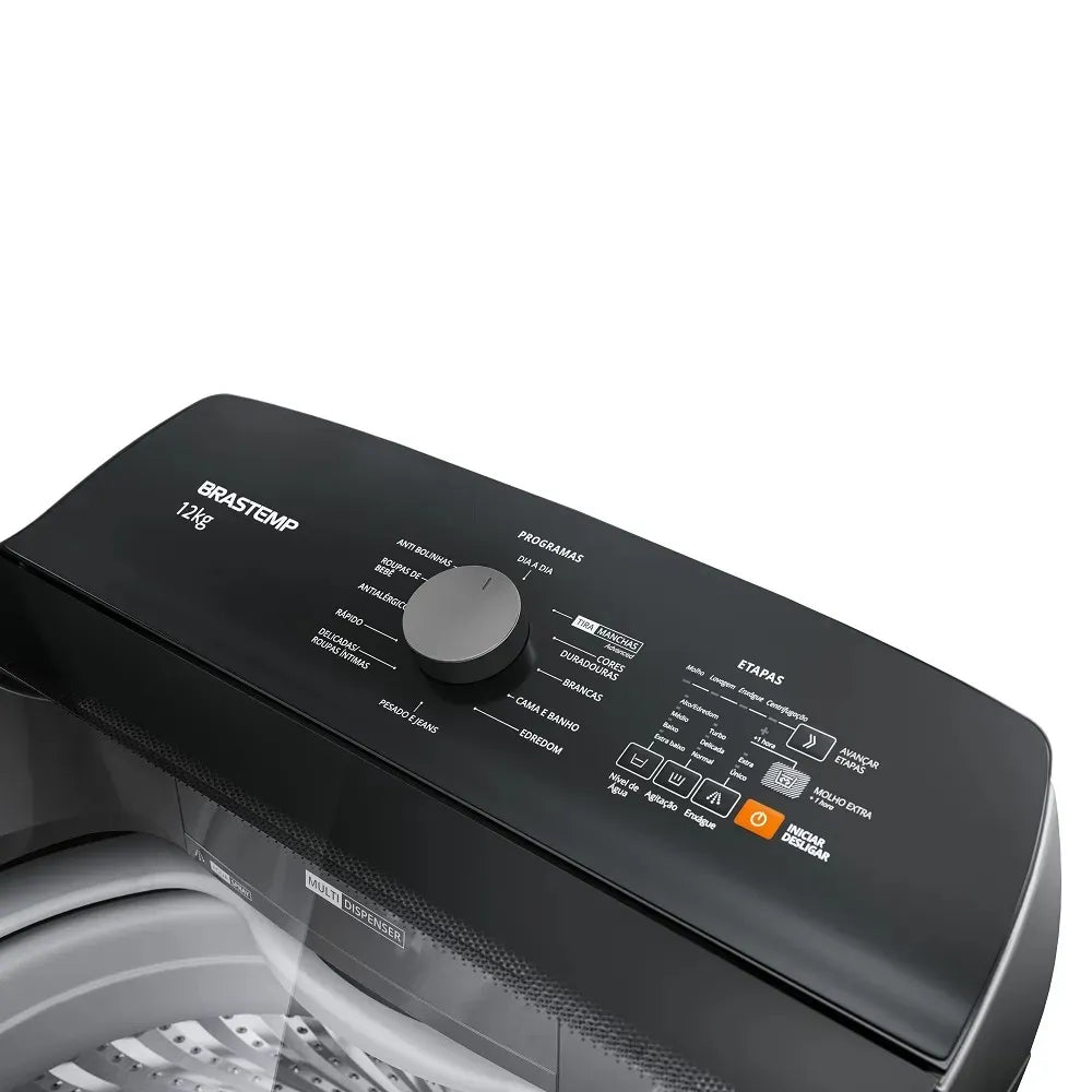 Lavadora de Roupas Brastemp 12Kg com Ciclo Tira Manchas Advanced e Ciclo Antibolinha Cinza Platinum BWK12B9 – 220 Volts