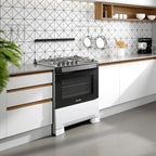 Fogão de Piso Mueller 5 Bocas Decorato com Tripla Chama Branco G3 - Bivolt