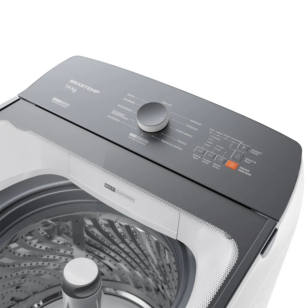 Lavadora de Roupas Brastemp 14Kg Smart Sensor Branca BWJ14AB - 127 Volts
