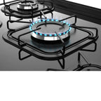 Fogão de Piso Mueller 5 Bocas Fratello Vetro com Mesa de Vidro Preto - Bivolt