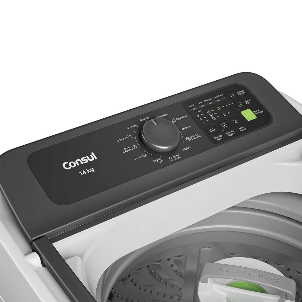 Lavadora de Roupas Consul 14Kg com Modo Eco Branca CWN14AB - 220 Volts