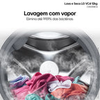 Lava e Seca LG 12Kg Smart com Inteligência Artificial AIDD Branca VC4 CV5012WC4 - 127 Volts