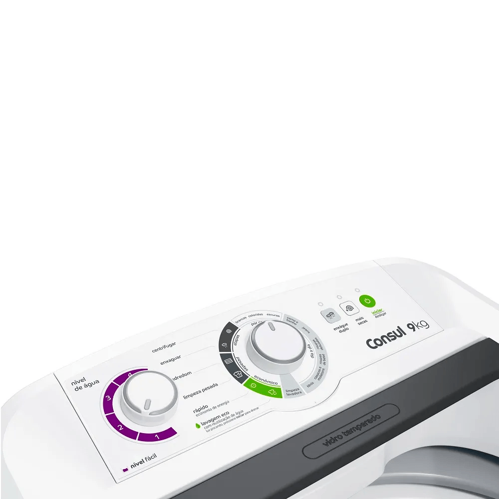 Lavadora de Roupas Consul 9Kg com Dosagem Econômica e Ciclo Edredom Branca CWB09BB – 220 Volts