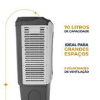 Climatizador Evaporativo Industrial 70 Litros Britania BCL70 127V