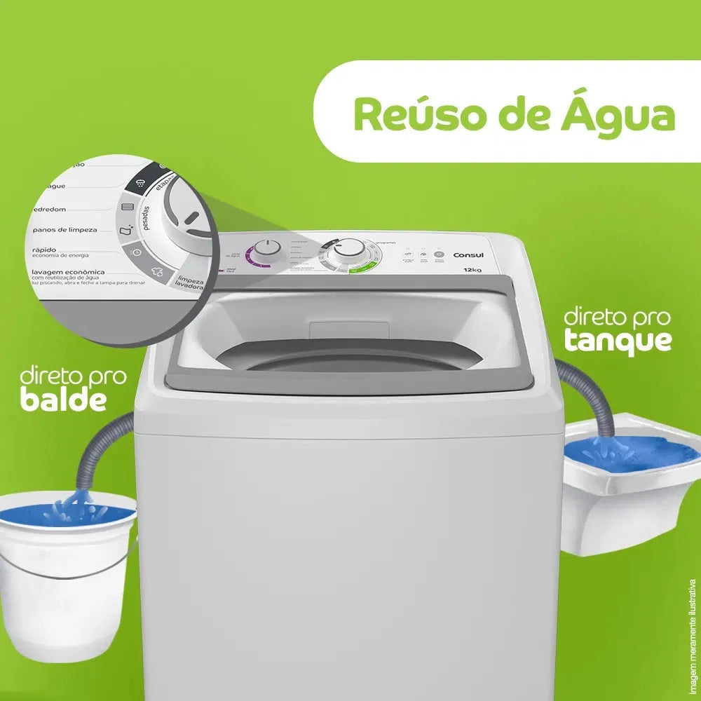 Lavadora de Roupas Consul 12Kg CWH12AB – 220 Volts