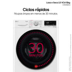 Lava e Seca LG 12Kg Smart com Inteligência Artificial AIDD Branca VC4 CV5012WC4 - 127 Volts