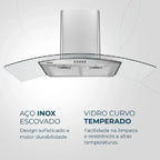 Coifa de Parede Mondial 250W Inox CF90-01 - 127 Volts