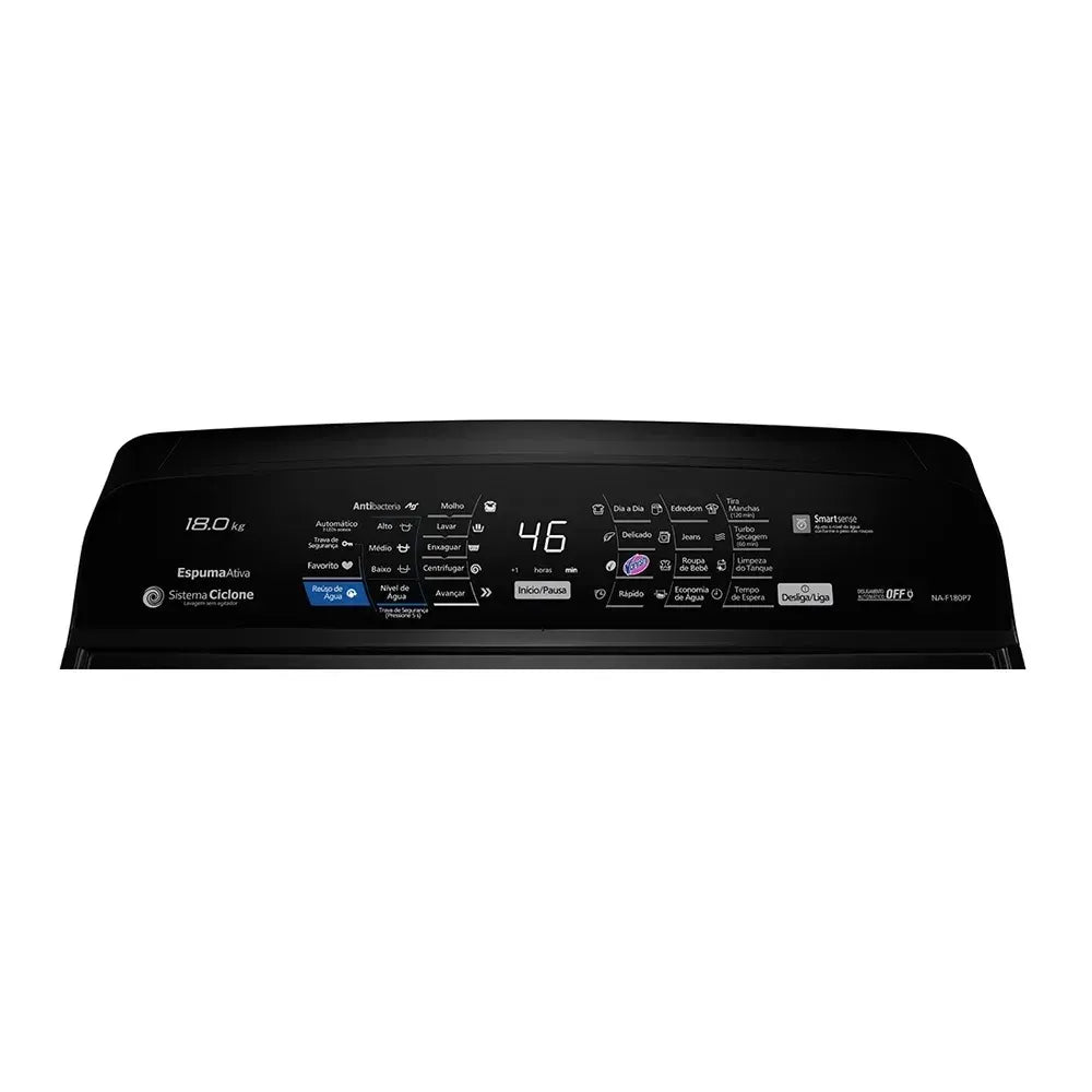 Lavadora de Roupas Panasonic 18Kg Titânio NA-F180P7TB – 220 Volts